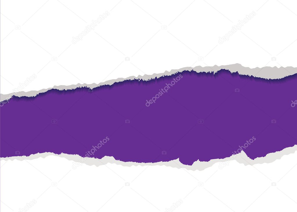 Purple torn strip background