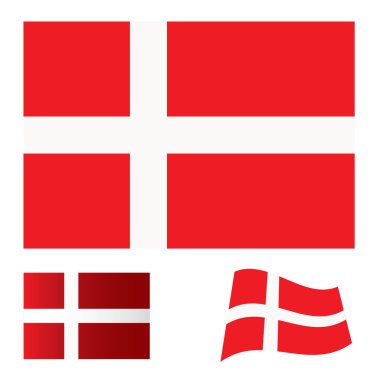 Denmark flag set clipart