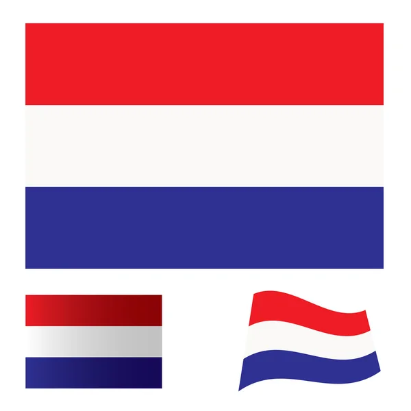 stock vector Netherlands flag set