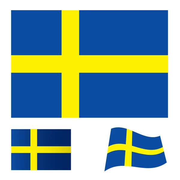 Zweden vlag is ingesteld — Stockvector