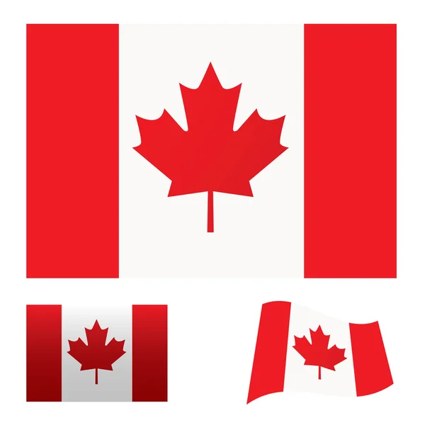 Kanada-Flagge gesetzt — Stockvektor