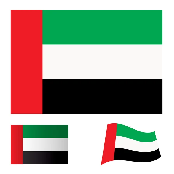 Verenigde Arabische Emiraten vlag is ingesteld — Stockvector