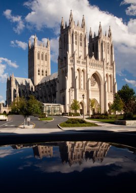 Reflection of Washington Cathedral clipart