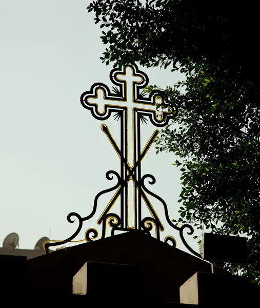 Християнські коптський хрест в Каїрі — стокове фото