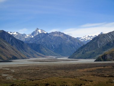 Mount cook çimenli düz bir yere