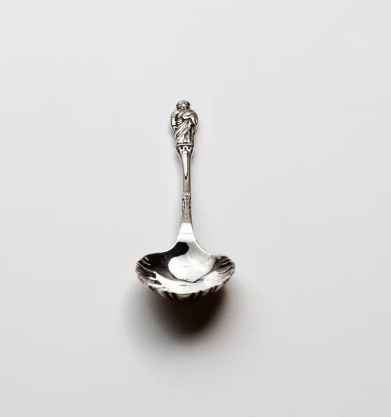 Antico cucchiaio apostolo in argento sterling — Foto Stock