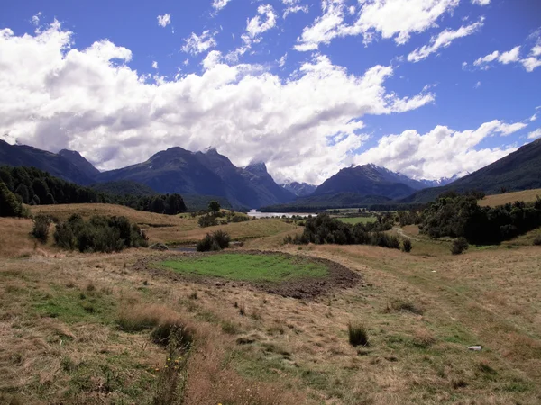 Campos rodantes en Nueva Zelanda — Foto de Stock