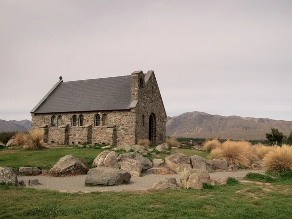 stock image Old church besides Lake Tekapo