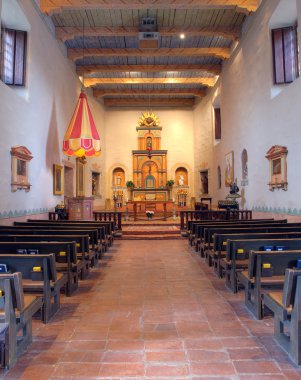 Interior of San Diego Mission clipart