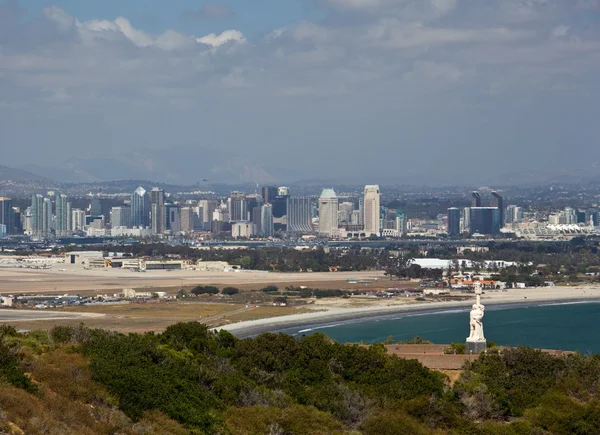 Monumento Cabrillo e San Diego — Fotografia de Stock