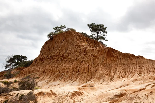 Gebroken heuvel in torrey pines state — Stockfoto