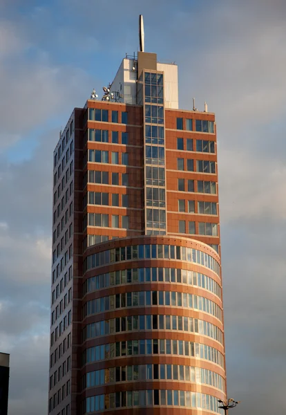 Red modern skyscraper — Stock Photo, Image