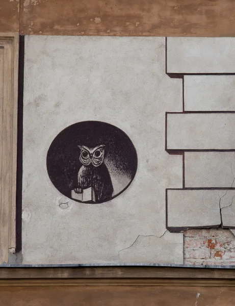 フクロウの壁画 — ストック写真