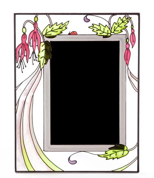 Ornate stained glass picture frame