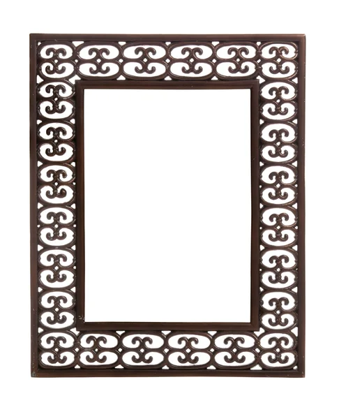 Simple cast metal picture frame — Stock Photo, Image