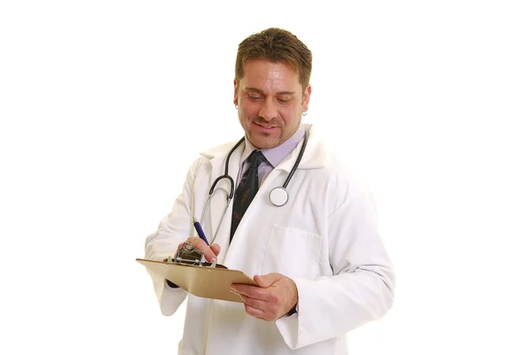Läkare med skrivskiva — Stockfoto
