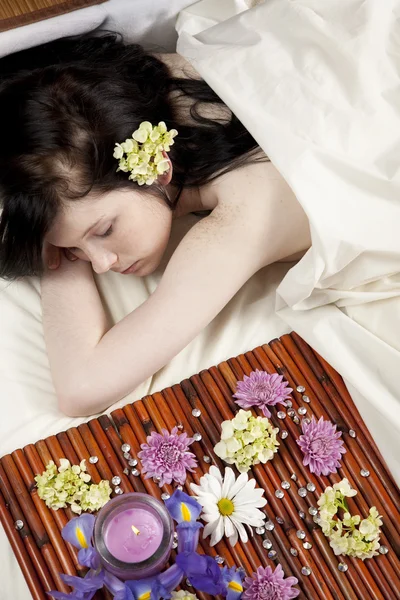 Mooie spa meisje — Stockfoto