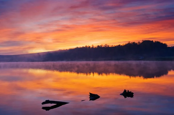 Rano w jeziorze — Zdjęcie stockowe
