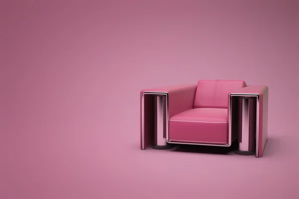 Sedia in pelle rosso-viola — Foto Stock
