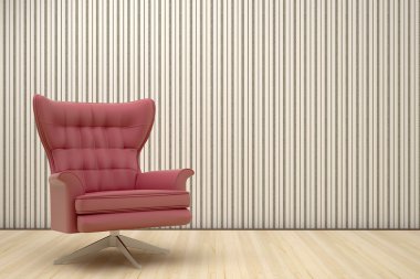 Red armchair clipart