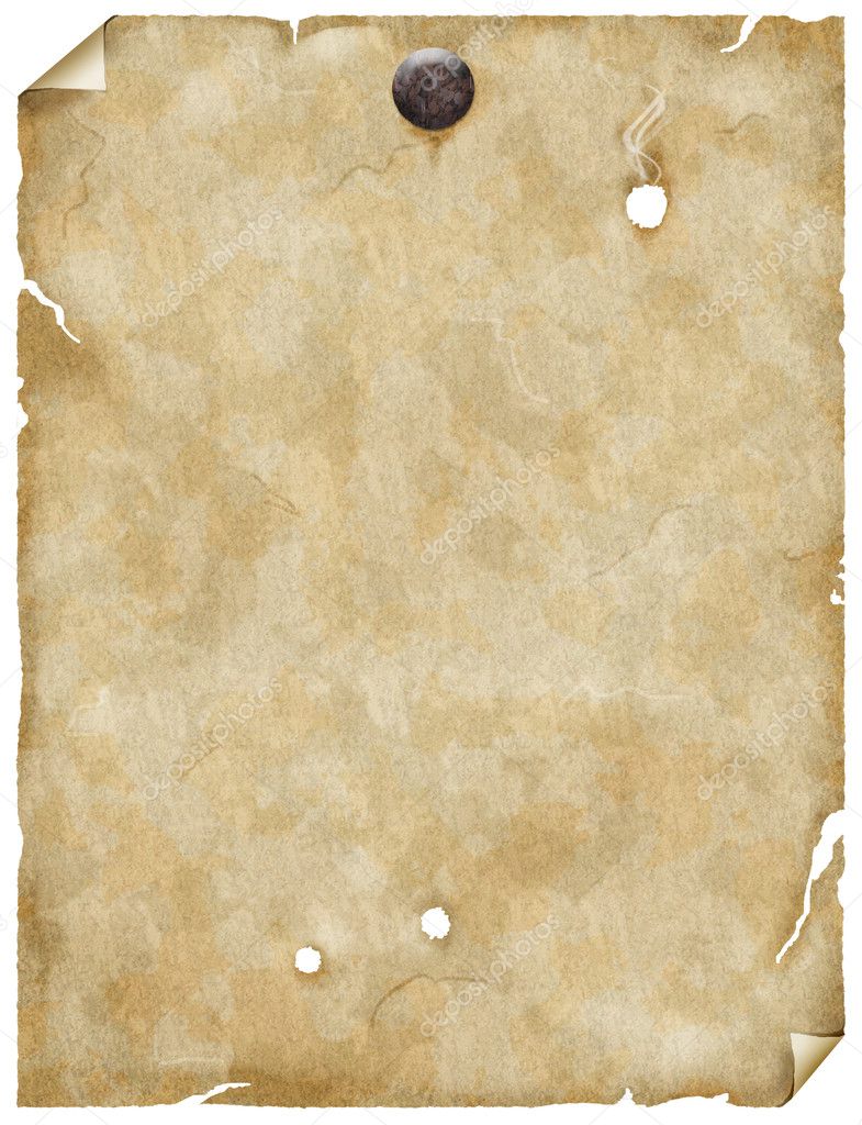 Old paper with nail — Stock Photo © valent_ru #2943303