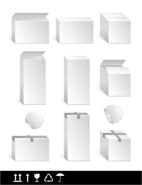 Caja blanca — Vector de stock