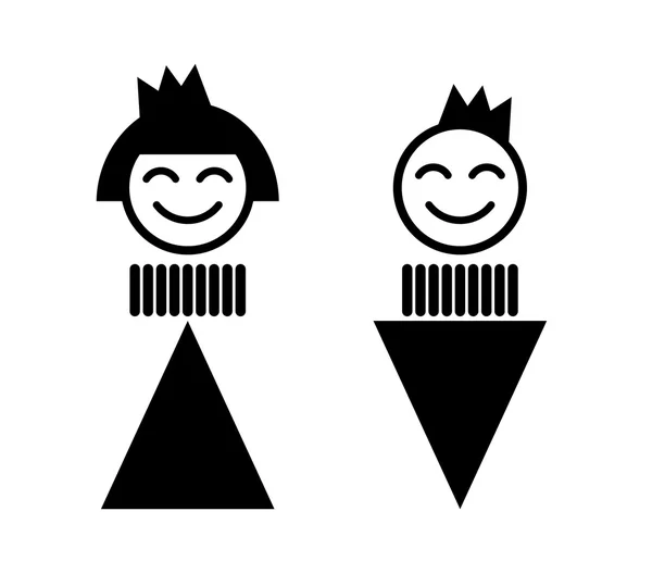 Roi et Reine — Image vectorielle