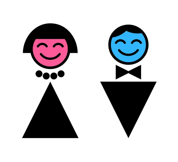 Homme et femme. WC — Image vectorielle
