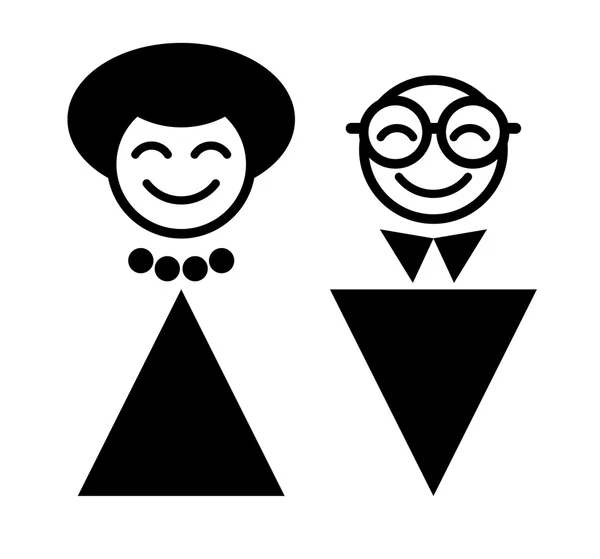 Счастливые мужчина и женщина — стоковый вектор