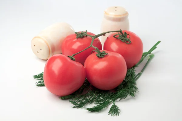 Tomatoes and dill — Stock Photo, Image