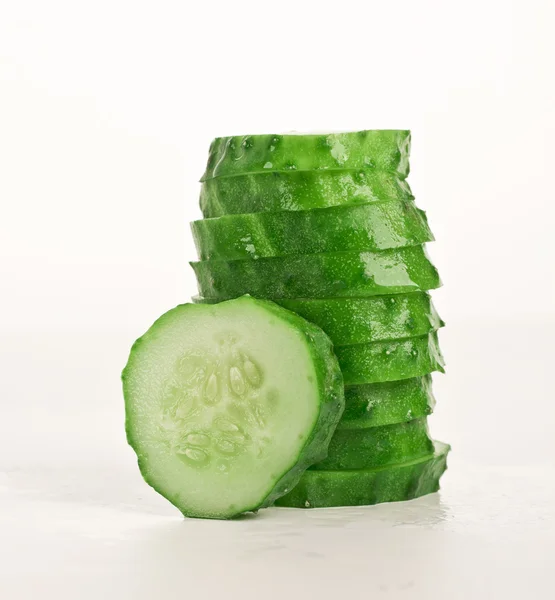 Stack of slices of cucumber — Stock Photo, Image