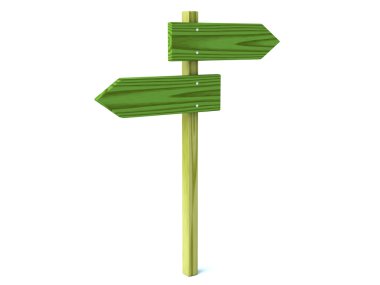 Wooden direction arrows clipart