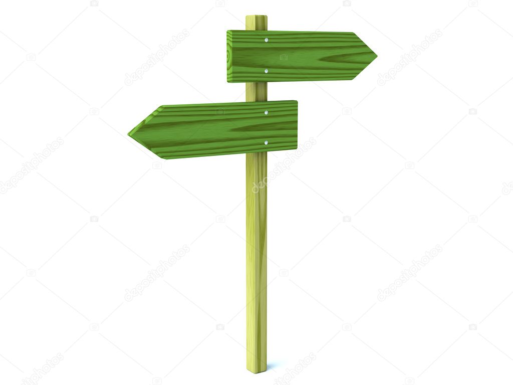 Wooden direction arrows