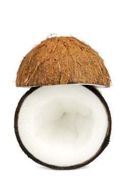 Two halfs of coconut clipart