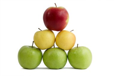 Colored fresh apples clipart