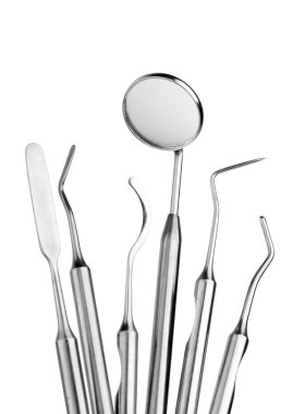 Set of dental care instruments clipart