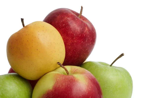Группа изолированных яблок — стоковое фото