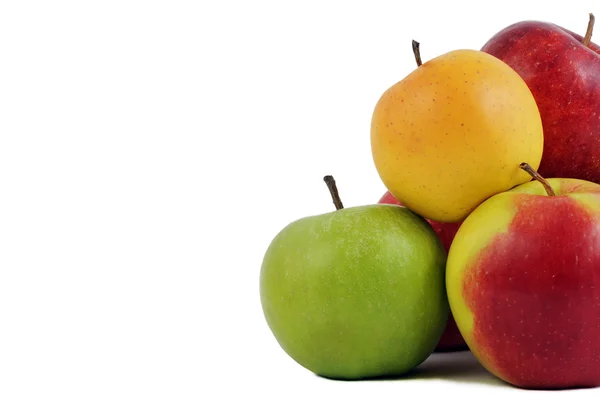 Група яблук ізольована — стокове фото