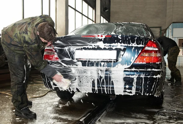 Lavado manual de automóviles — Foto de Stock
