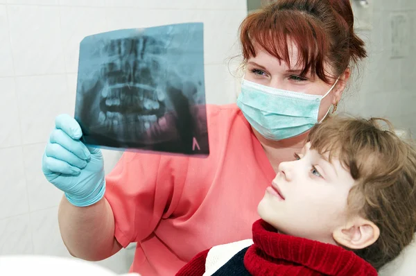 At dentist doctor examination — Stock Photo, Image
