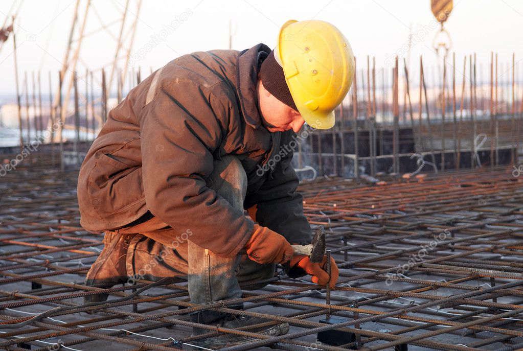 Worker at construction site