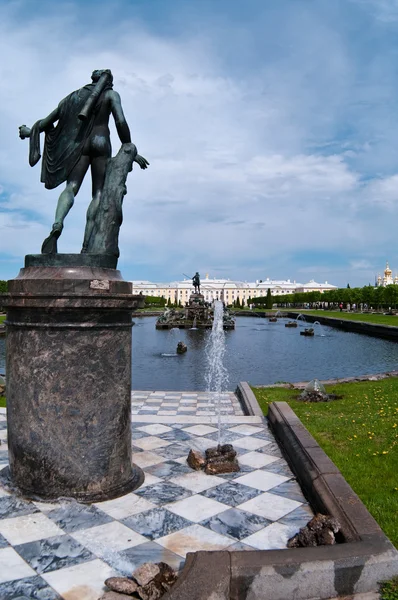 stock image The Palaces, Fountains, and Gardens of Peterhof Grand Palace in Saint-Pete