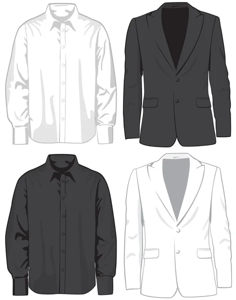 外套和衬衫 — 图库矢量图片