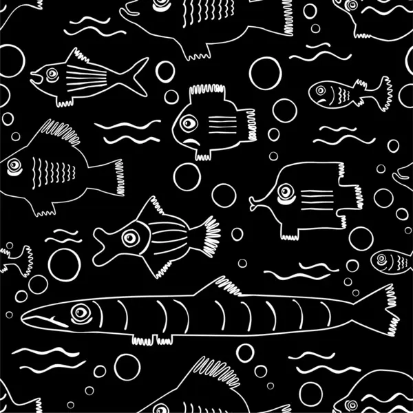 Kusursuz Balık Şablonu — Stok Vektör