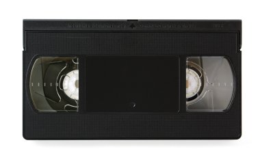 Beyaz arka plan üzerinde izole video kaset