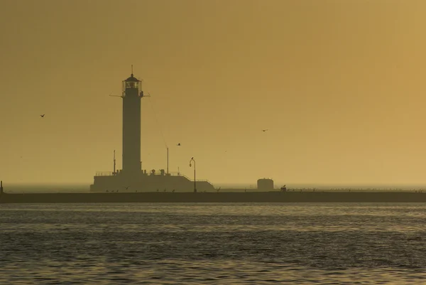 Early morning Odessa lighthouse — Stock Photo, Image