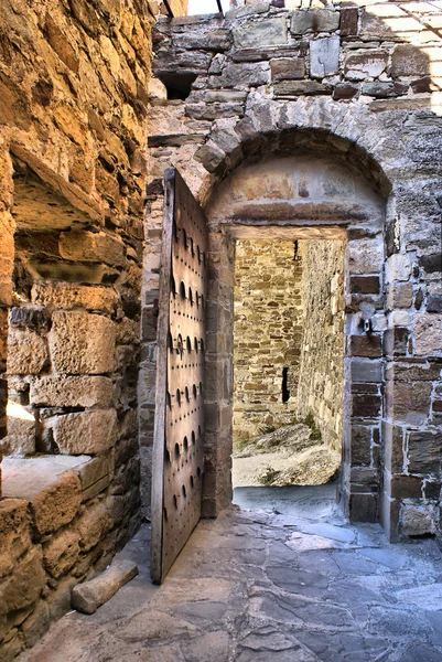 stock image Genoese fortress old door