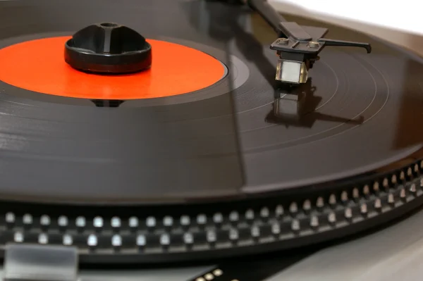 Gramophone vinyl record on player — Stock Photo, Image