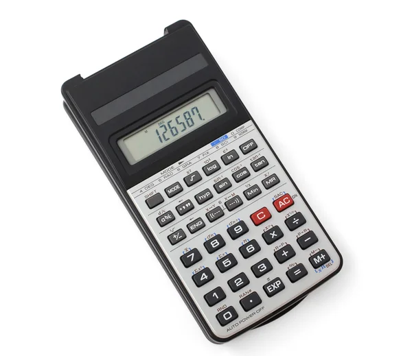 Wetenschappelijke rekenmachine geïsoleerd op witte achtergrond — Stockfoto