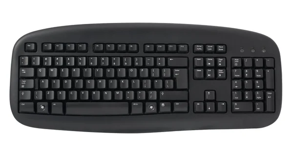 Black keyboard isolated on white background — Stock Photo, Image